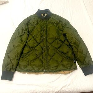 Todd Snyder Italian Diamond Quilted Puffer Down Jacket - Olive - Medium